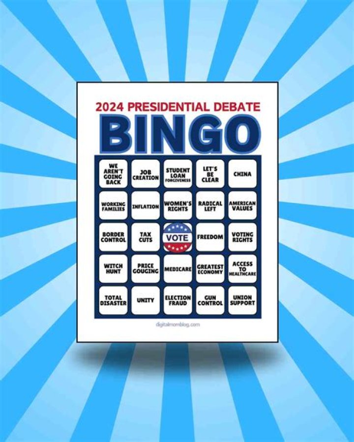2024 Presidential Debate Bingo Cards: Prepare for Political Excitement