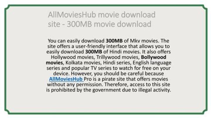 300 MB Movie Download: Your Ultimate Guide to Legal Streaming and Downloads