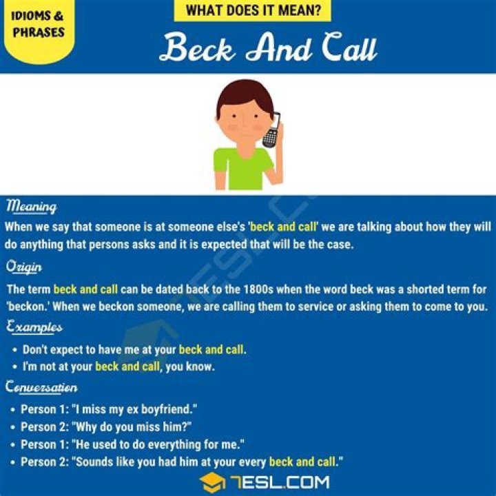 Understanding the Concept of "Beck and Call": Its Meaning and Usage