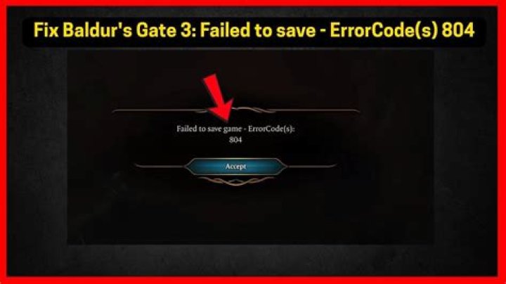 BG3 Save Failed 804: A Comprehensive Guide to Troubleshooting and Solutions