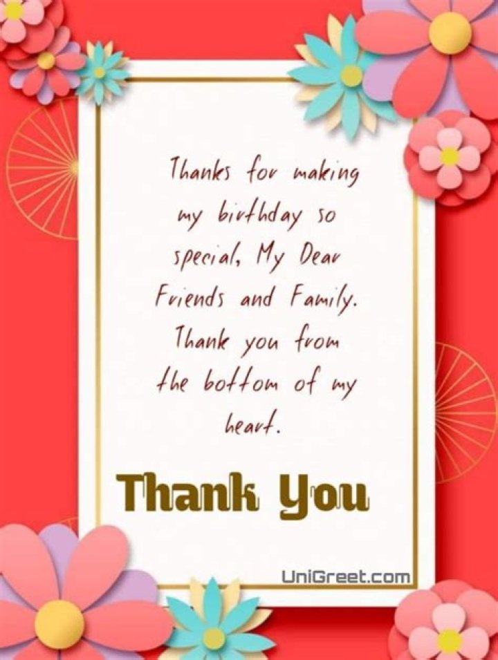 Heartfelt Birthday Thank You Messages for Family and Friends