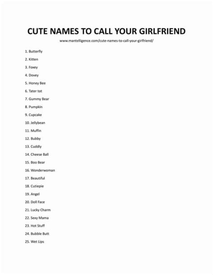 Cute Names to Call Your Girlfriend: A Comprehensive Guide