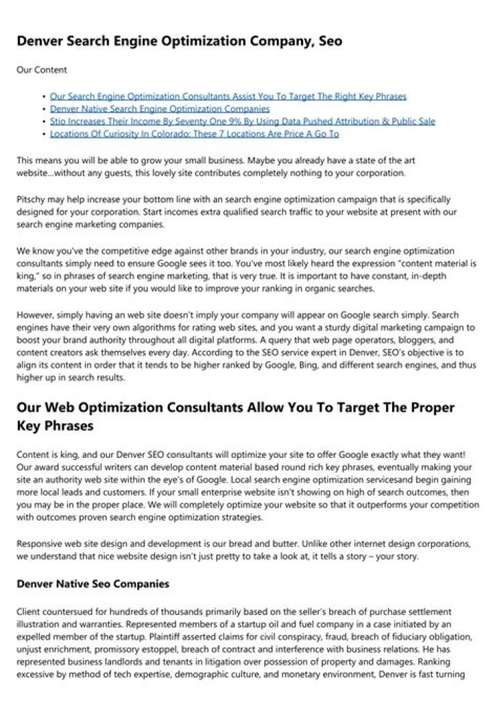 Denver Search Engine Optimization Company: Your Key to Digital Success