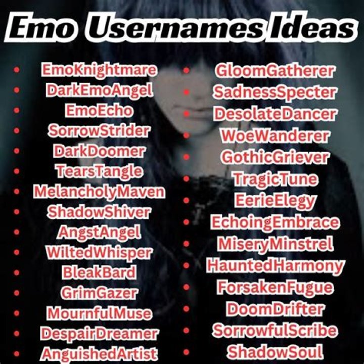 Creative Emo Usernames: Unleashing Your Dark Side