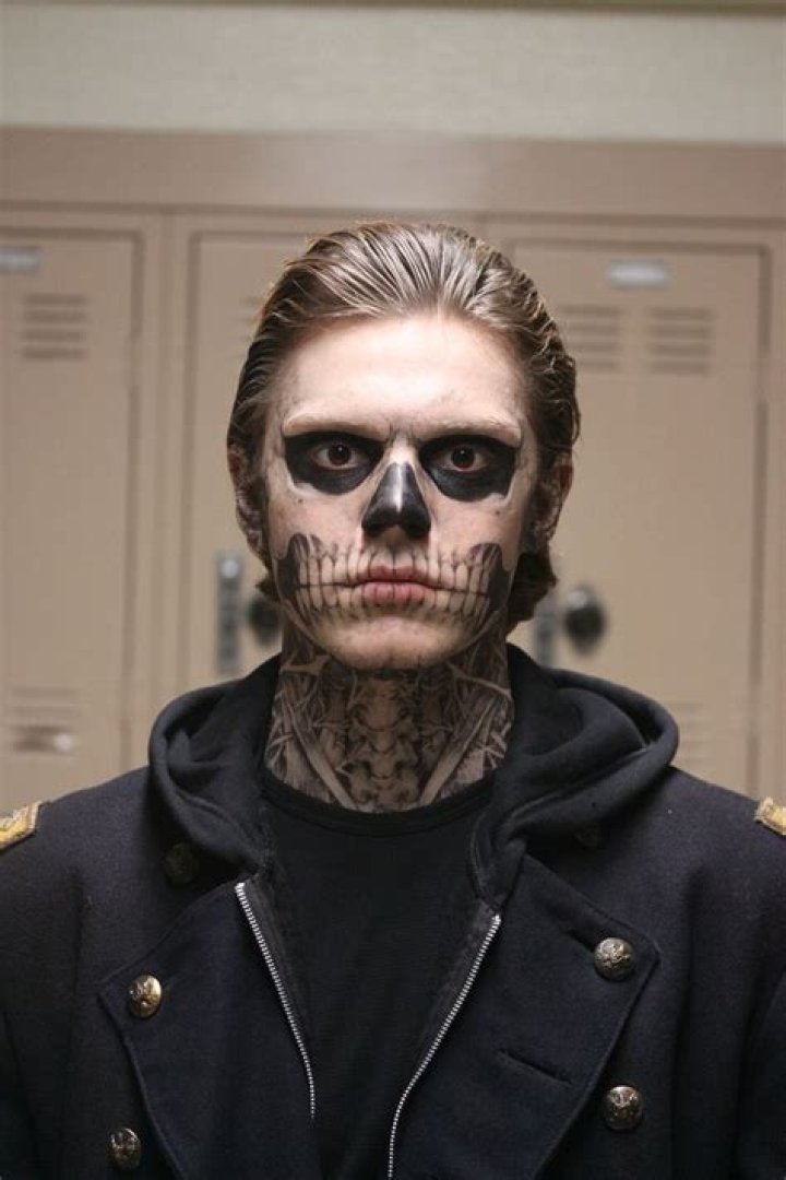 Evan Peters Transforms into a Spooky Skeleton for Halloween