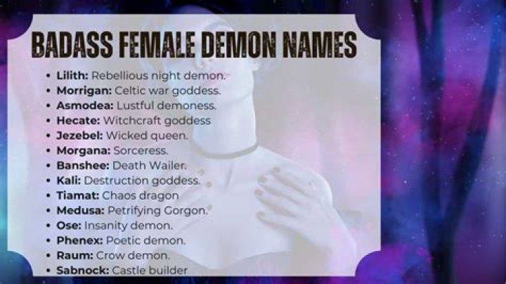 Exploring the Enigmatic World of Female Demon Names