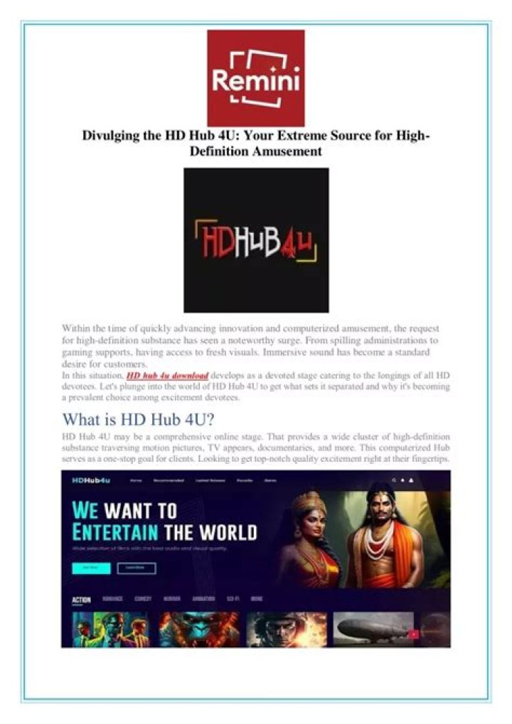 Unveiling the World of Hdhub4you: Your Ultimate Entertainment Hub