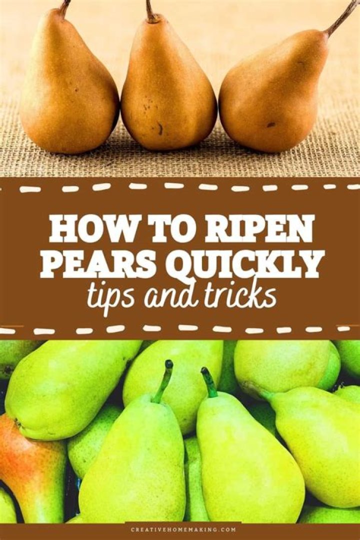 How to Ripen Pears Faster: Tips and Tricks for Perfectly Ripe Pears