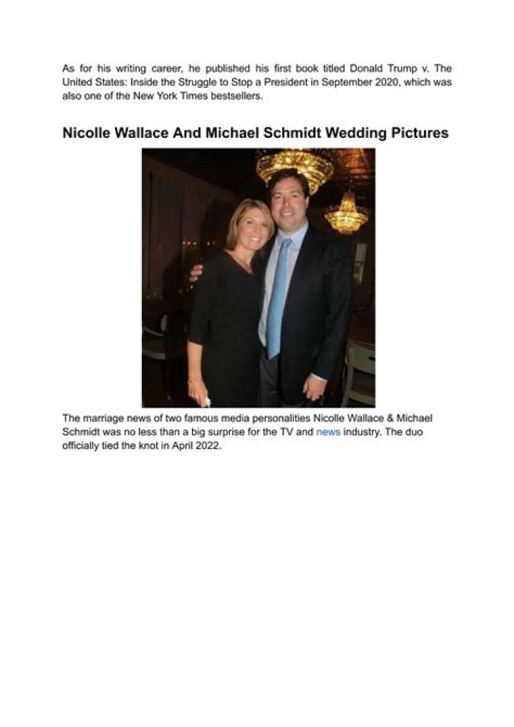 Nicole Wallace and Michael Schmidt Wedding Photos: Stunning Images That Capture Love and Elegance