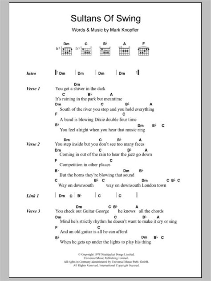 Sultans of Swing Chords: A Journey Through the Iconic Song