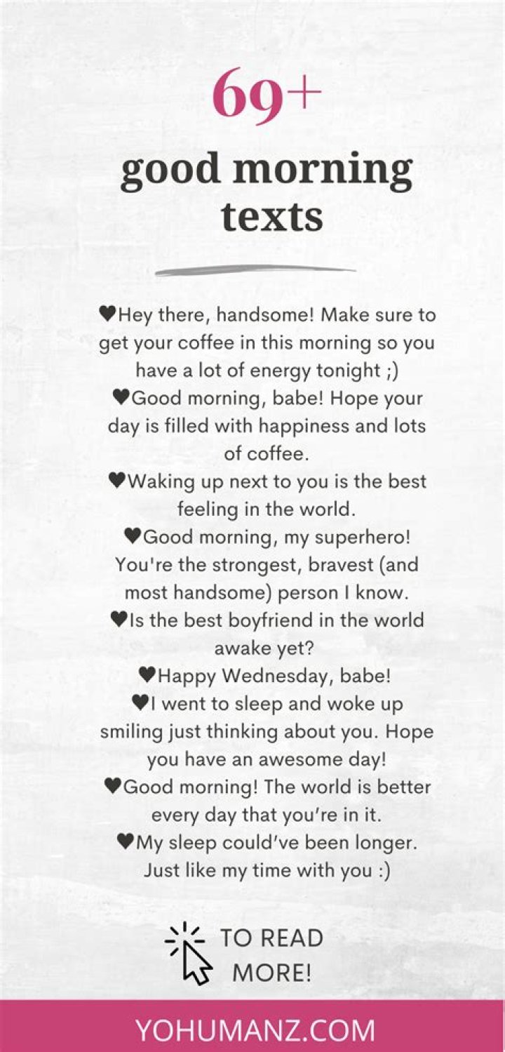 Sweet Good Morning Texts to Brighten Your Girlfriend's Day