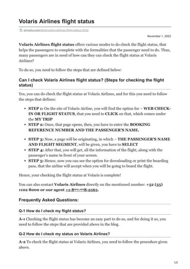 Volaris Airlines Flight Status: Stay Updated on Your Journey